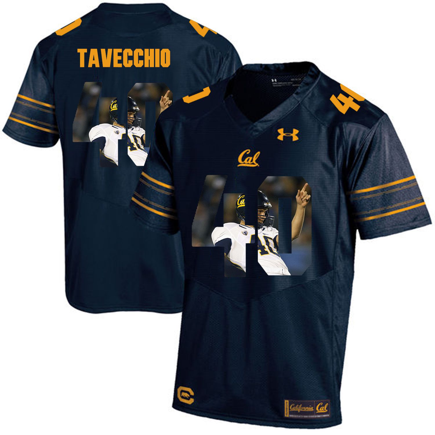 Men California Golden Bears #40 Giorgio Tavecchio Dark blue Customized NCAA Jerseys1->customized ncaa jersey->Custom Jersey